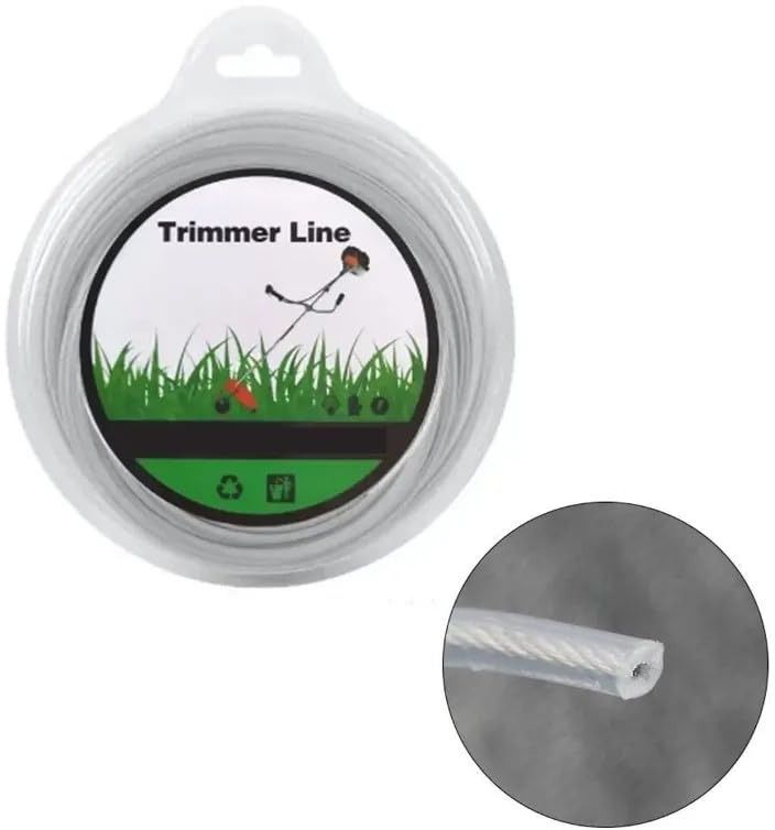 labdhi sprayer Heavy Duty 50 m 3 mm Round Steel Wire Coated Nylon Trimmer Line for Brush Cutter Corded Grass Trimmer-picture-15