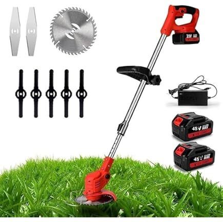 shopogenix High Power Tyreless Lawn Trimmer with Dual Batteries,Multiple Blade Set Cordless Grass Trimmer-picture-24