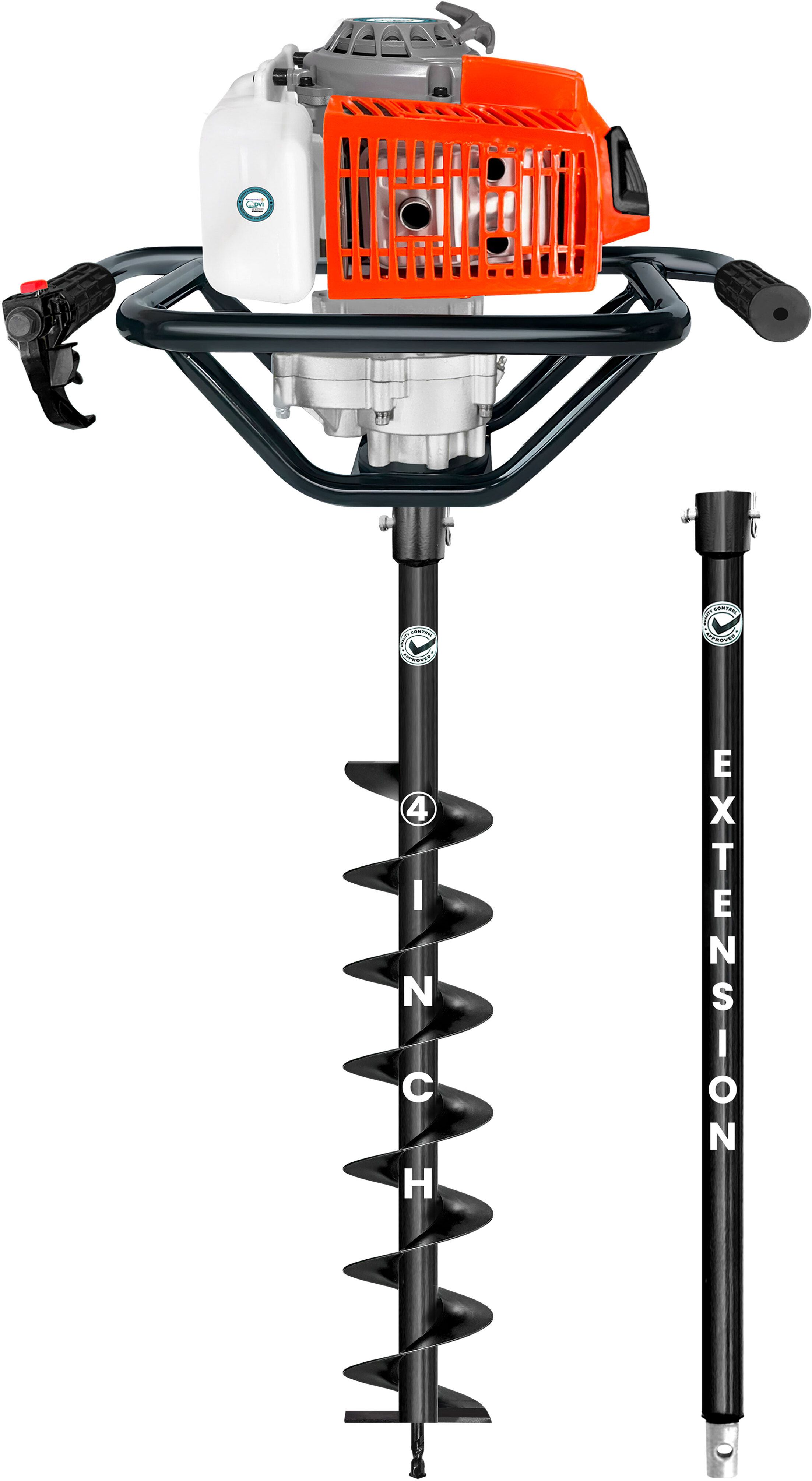 63CC HEAVY DUTY 2 STROKE PETROL ENGINE WITH 4 INCH DRILL BIT FOR DIGGING HOLE Fuel Grass Trimmer-image-38