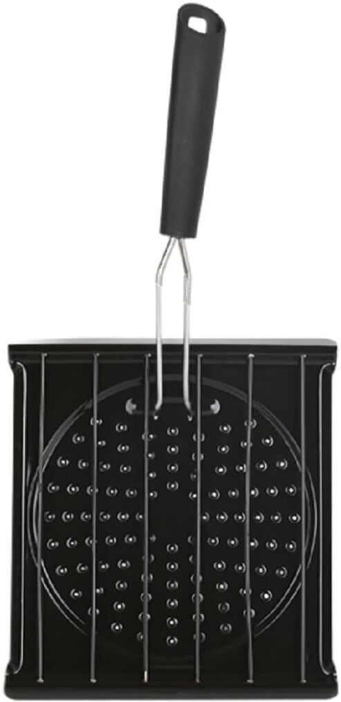 Stainless Steel BBQ Toaster With Folding Handle 1 Slice Toast Rack