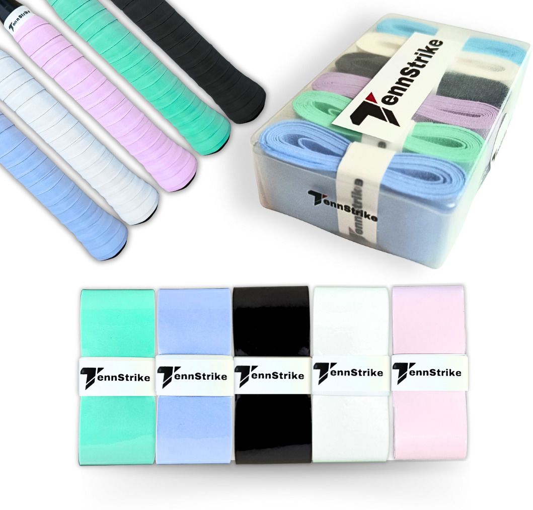 Multi-Color Pack of 5 Soft grip for Badminton, Tennis, and More Tacky Touch