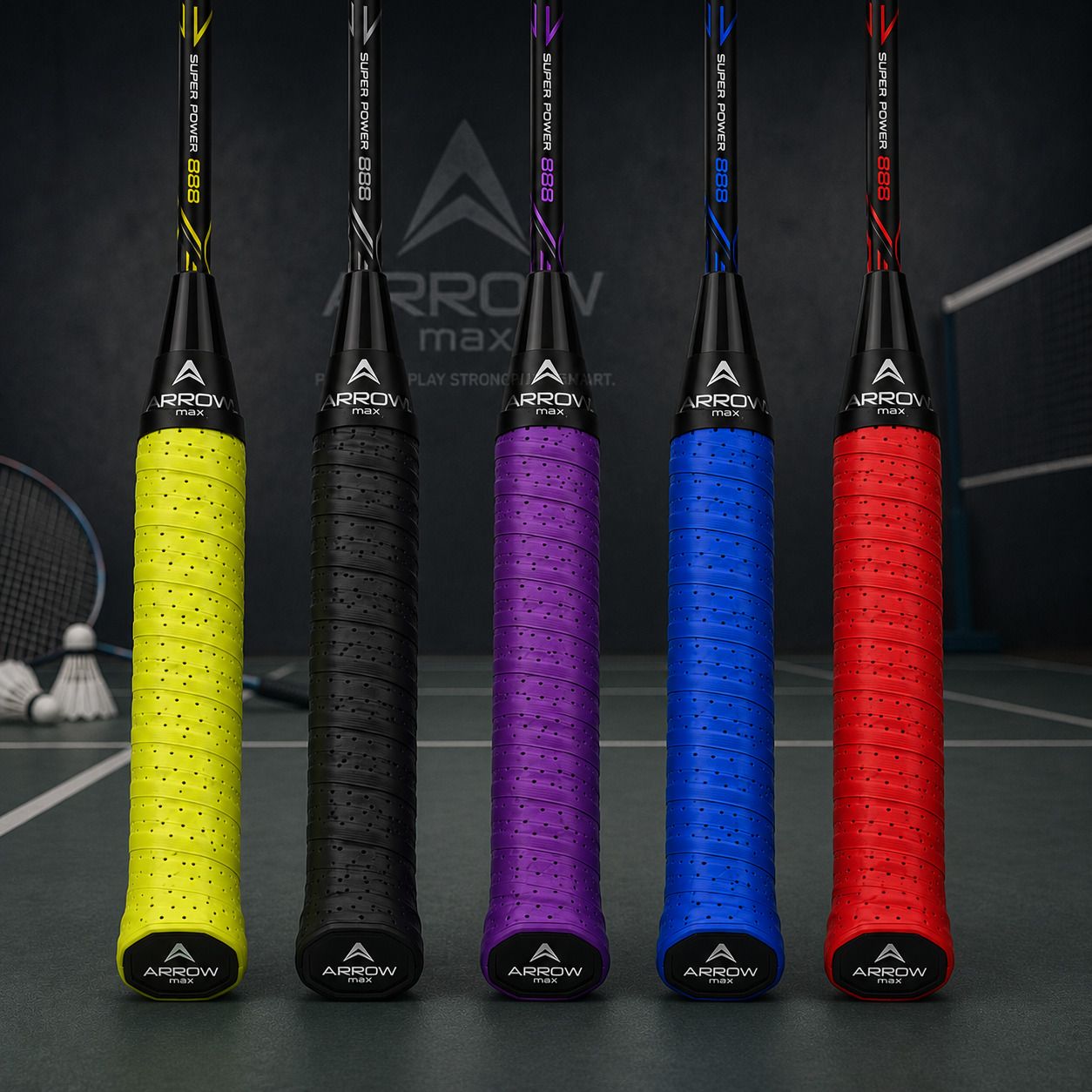 arrowmax Badminton Racket Grip Anti Slip Dotted Pickleball Squash Super Tacky-picture-13