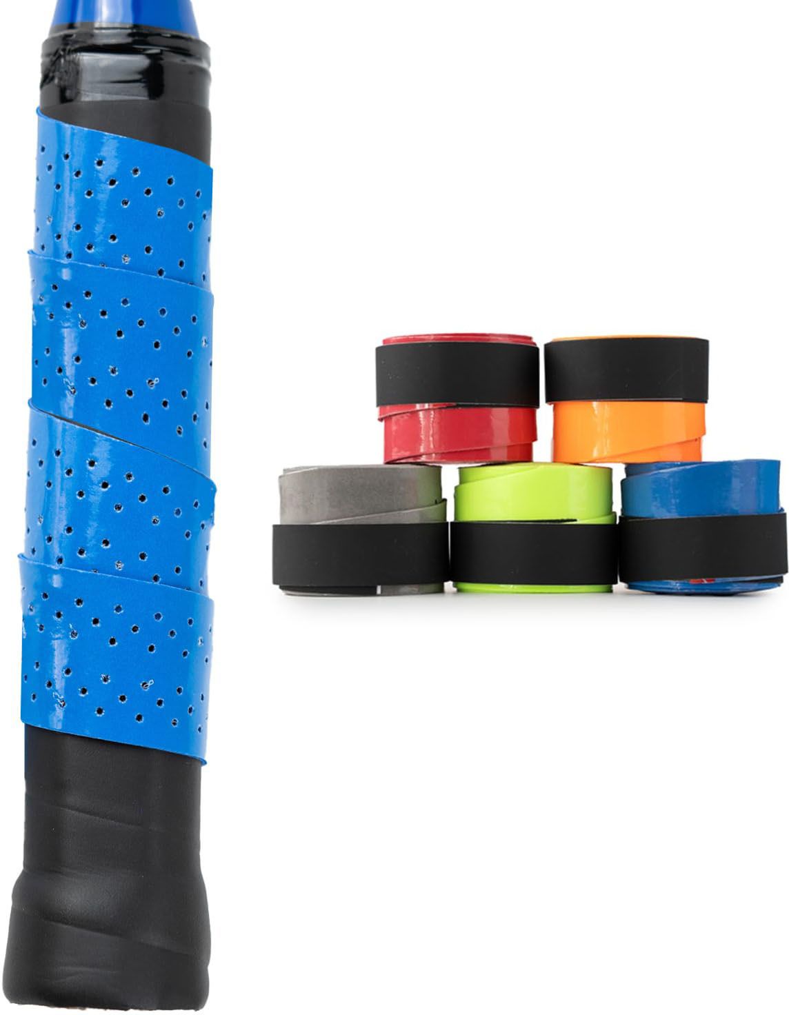 emmemm Finest 5 Pcs PU Multicolor Badminton Grips Smooth Tacky-picture-27
