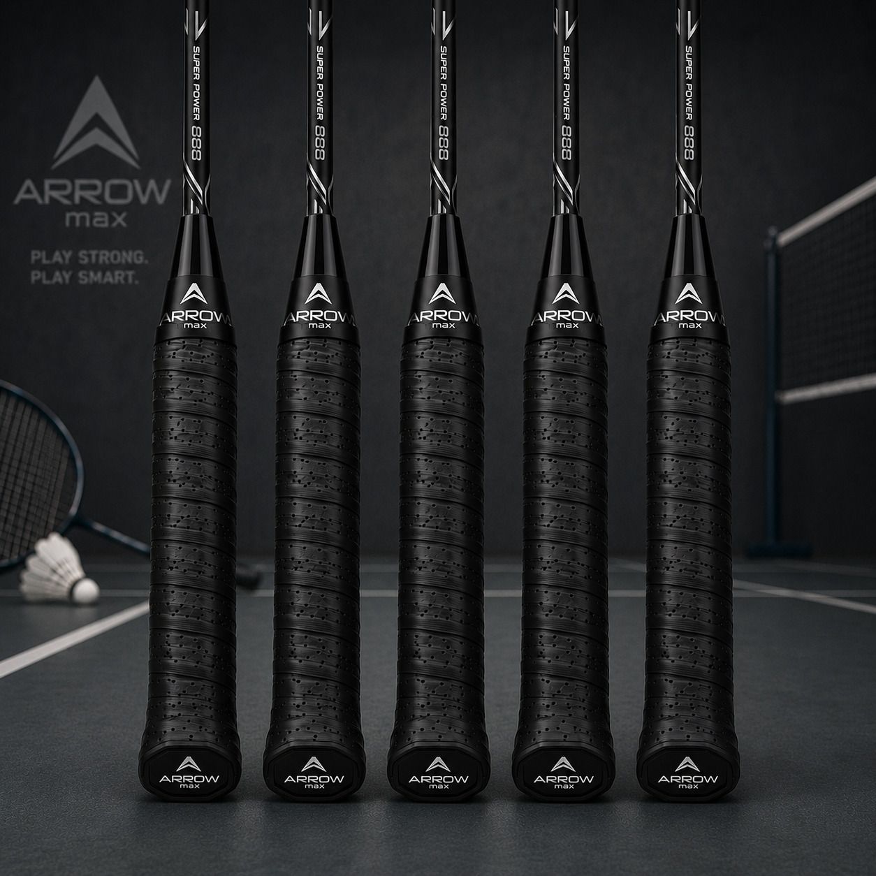 Badminton Racket Grips Anti Sweat Black Dotted Extra Tacky-image-0