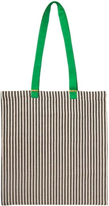 ikea MÄVINN Bag, green/stripe white/black Grocery Bag-picture-26
