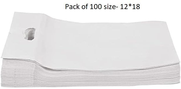 packveda NON WOVEN D CUT Size 12x18 Pack of 100 Pack of 100 Grocery Bags-picture-10