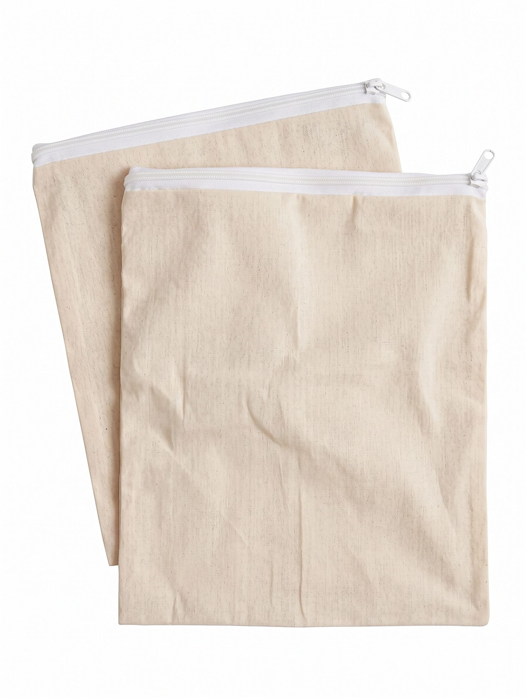vayrix Pack of 2 | Cotton Fridge Organizer Bag with Zipper | 12X12 In Pack of 2 Grocery Bags-picture-34