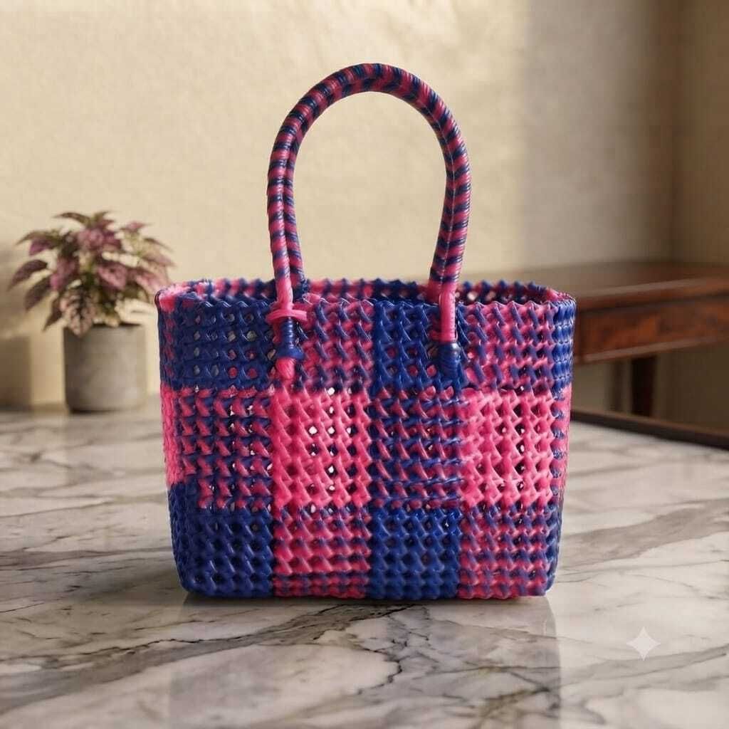 ABI WIRE BASKET V2 (S SIZE Blue, Pink color) Grocery Bag-image-18