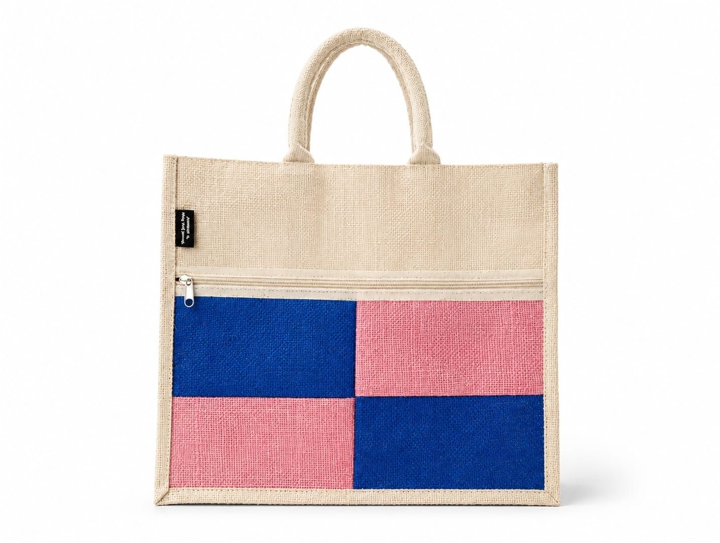 Blue pink pocket Grocery Bag-image-21