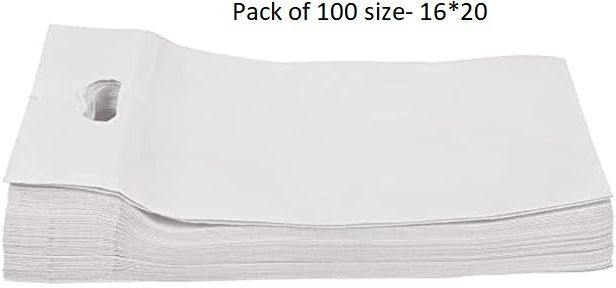 packveda NON WOVEN D CUT Size 16x20 Pack of 100 Pack of 100 Grocery Bags-picture-18