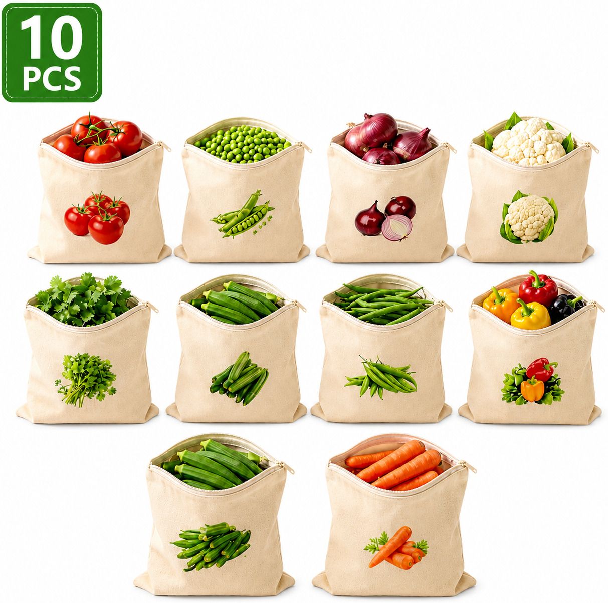 vachharaj Washable Vegetable & Fruit Storage Organizer Bags Grocery Bag-picture-30