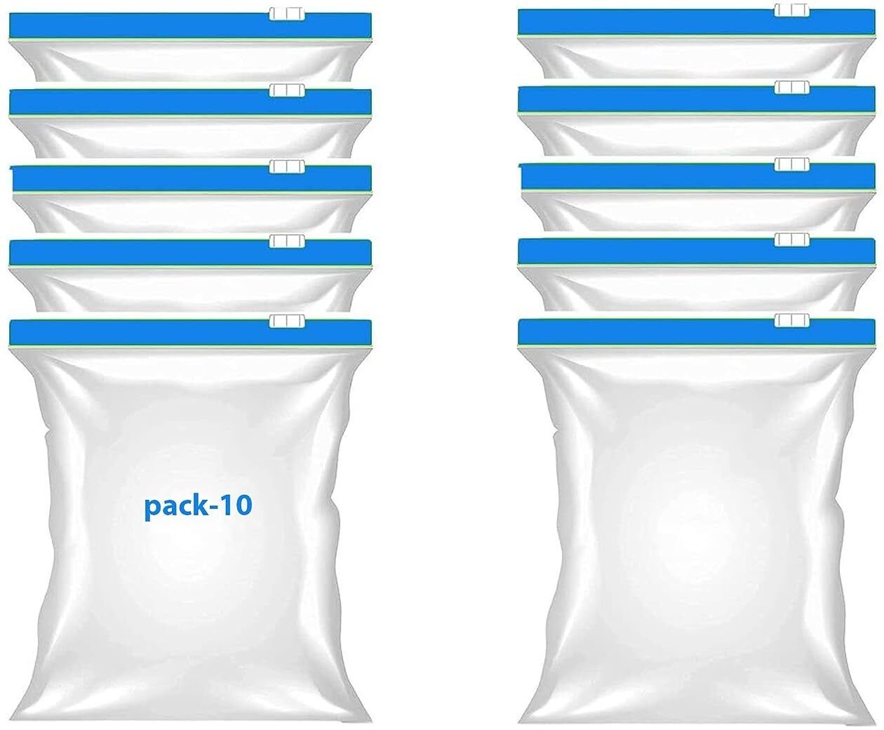 flipkart smartbuy Zip Lock Reusable Fresh Vegetable Food Storage Freeze Zipper Pouch Pack of 10 Grocery Bags-picture-18