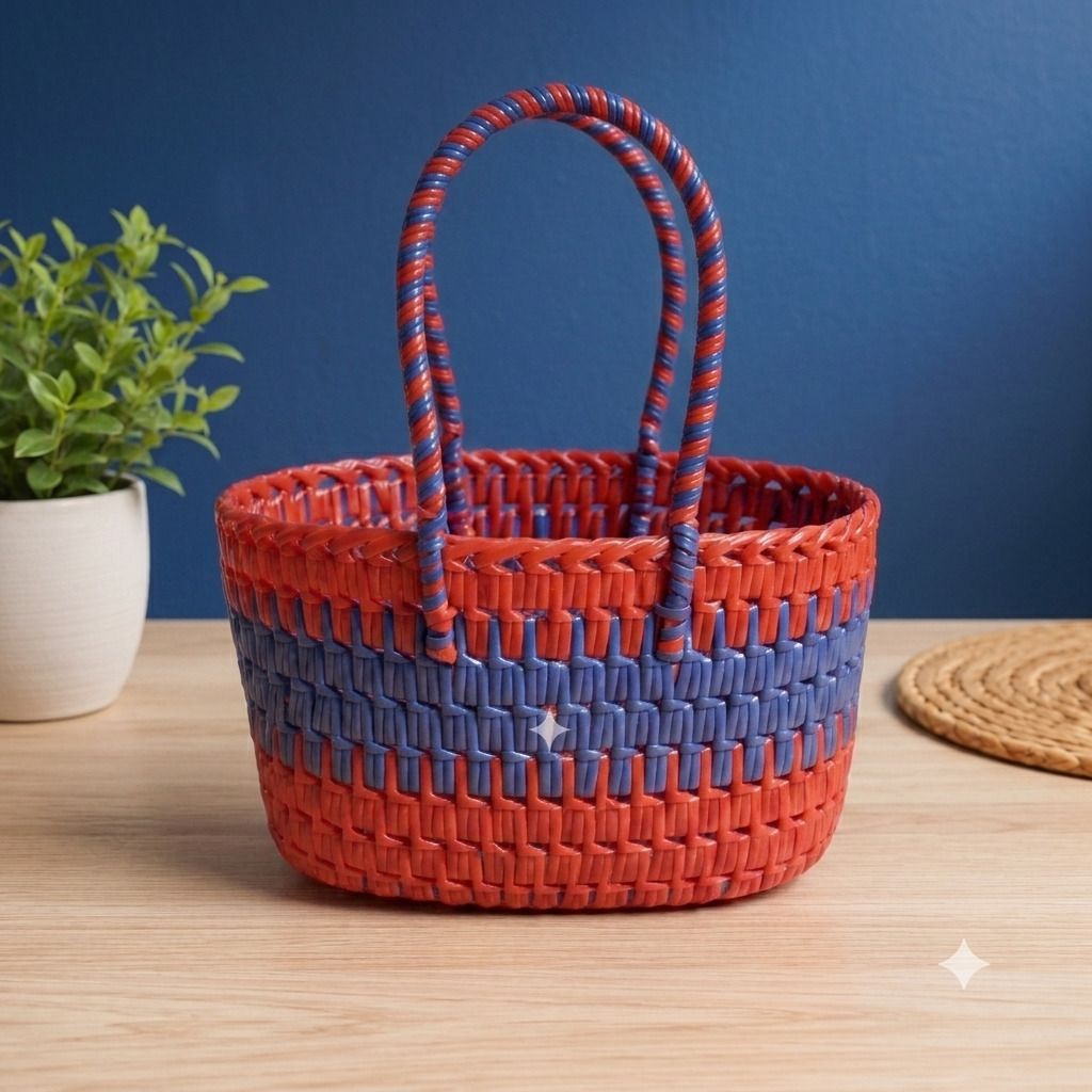abi home mades ABI WIRE BASKET (L SIZE Red, Blue color) Grocery Bag-picture-25