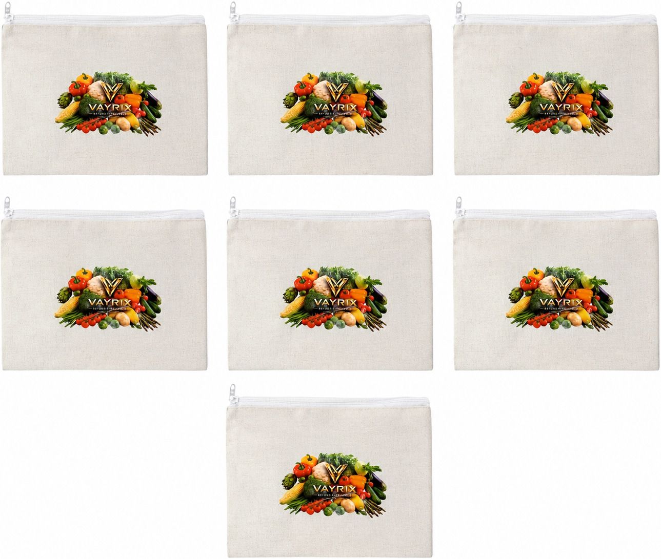 vayrix Cotton Fridge Bag With Zipper For Vegetable & Fruit Storage | 2 Pcs | Washable Pack of 7 Grocery Bags-picture-19