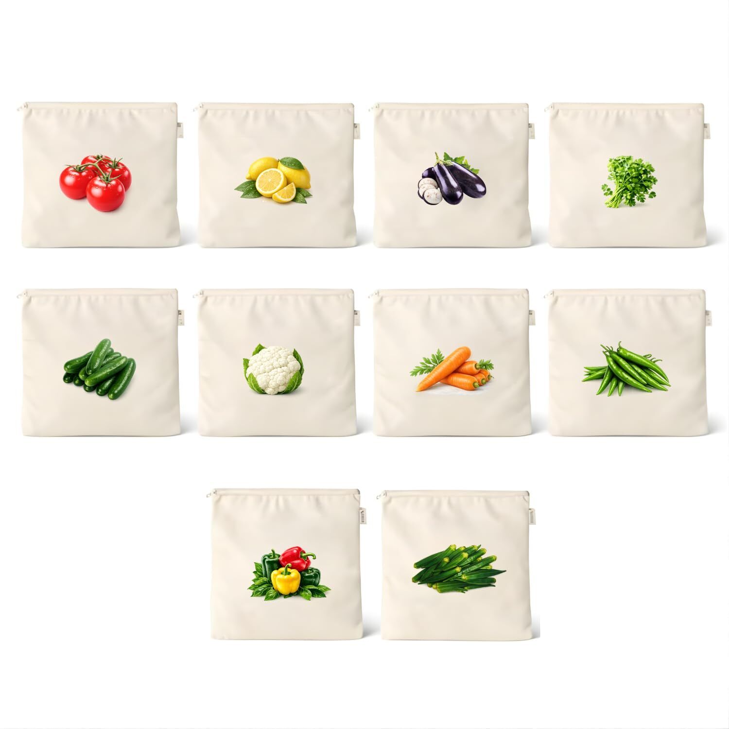 vihotenterpris VegSaver Kitchen Storage Bag Set Pack of 10 Grocery Bags-picture-8