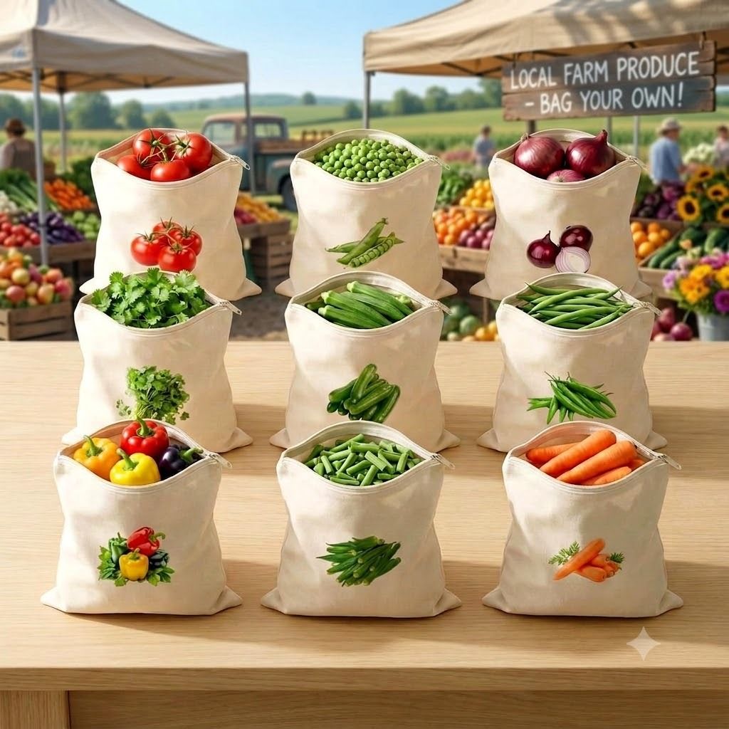Fridge Storage Bag Set Pack of 10 Grocery Bags-image-16