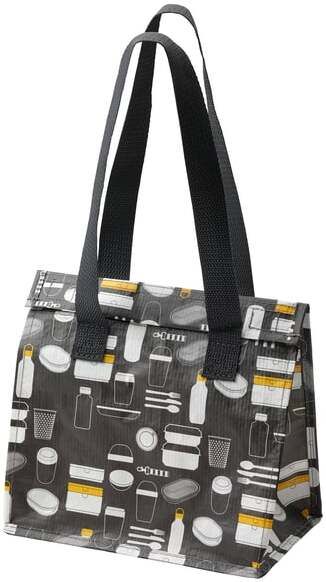 ikea FLADDRIG Lunch bag, patterned grey, 25x16x27 cm (9 ¾x6 ¼x10 ¾ ") pack of 1 Grocery Bag-picture-15