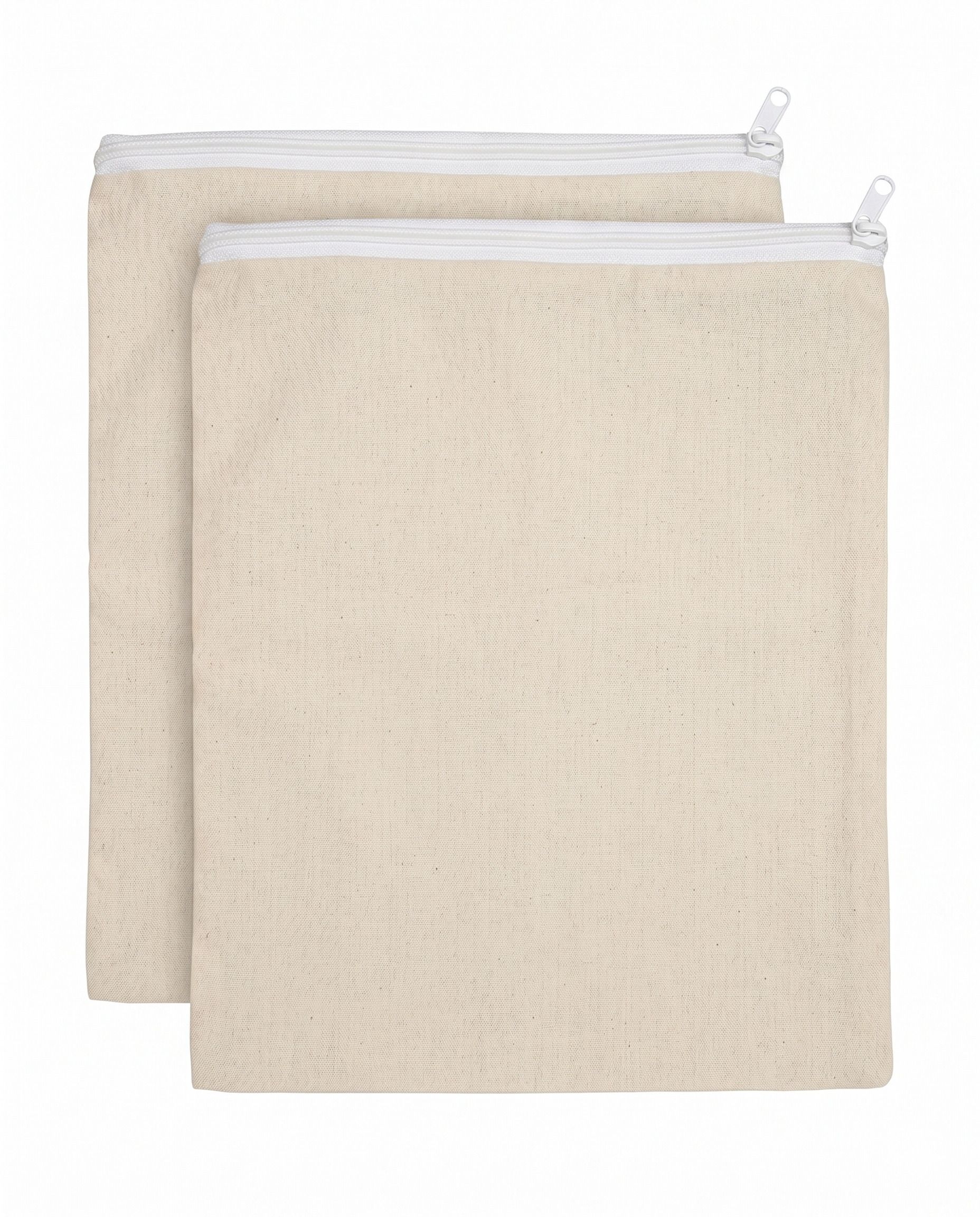 vayrix Pack of 2 | Cotton Produce Bag with Zipper | Eco Washable Fridge Bag |12X12 Inch-picture-11