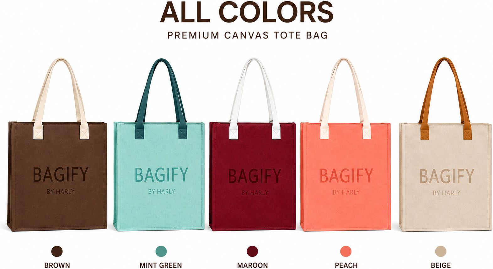 kuruji Premium Brown Canvas Tote Bag for Shopping, Travel & Daily Use Grocery Bag-picture-14