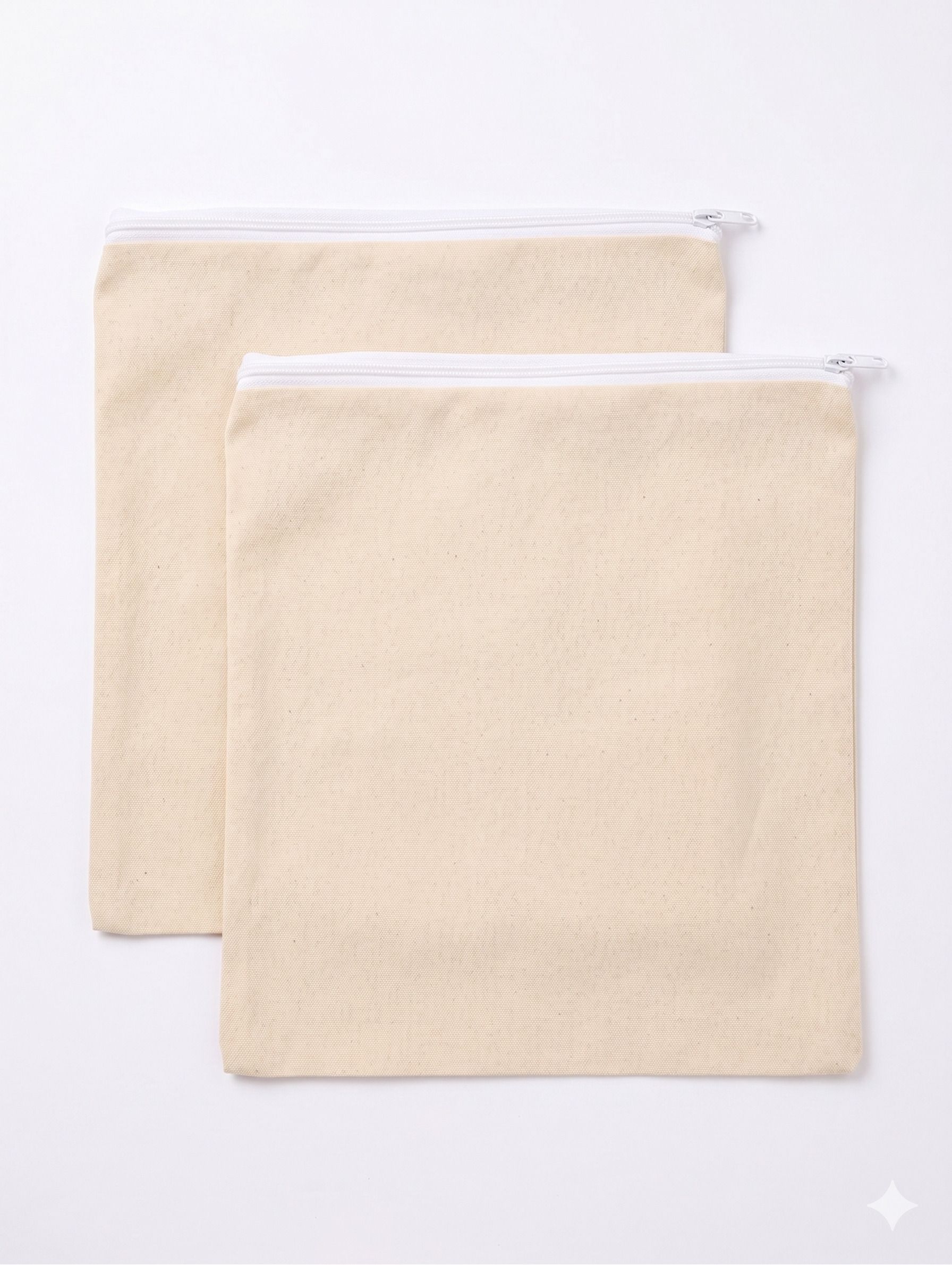 vayrix Pack of 2 | Cotton Zipper Vegetable Bag | Eco-Friendly Fridge Bag | 12X12 Inch Pack of 2 Grocery Bags-picture-13