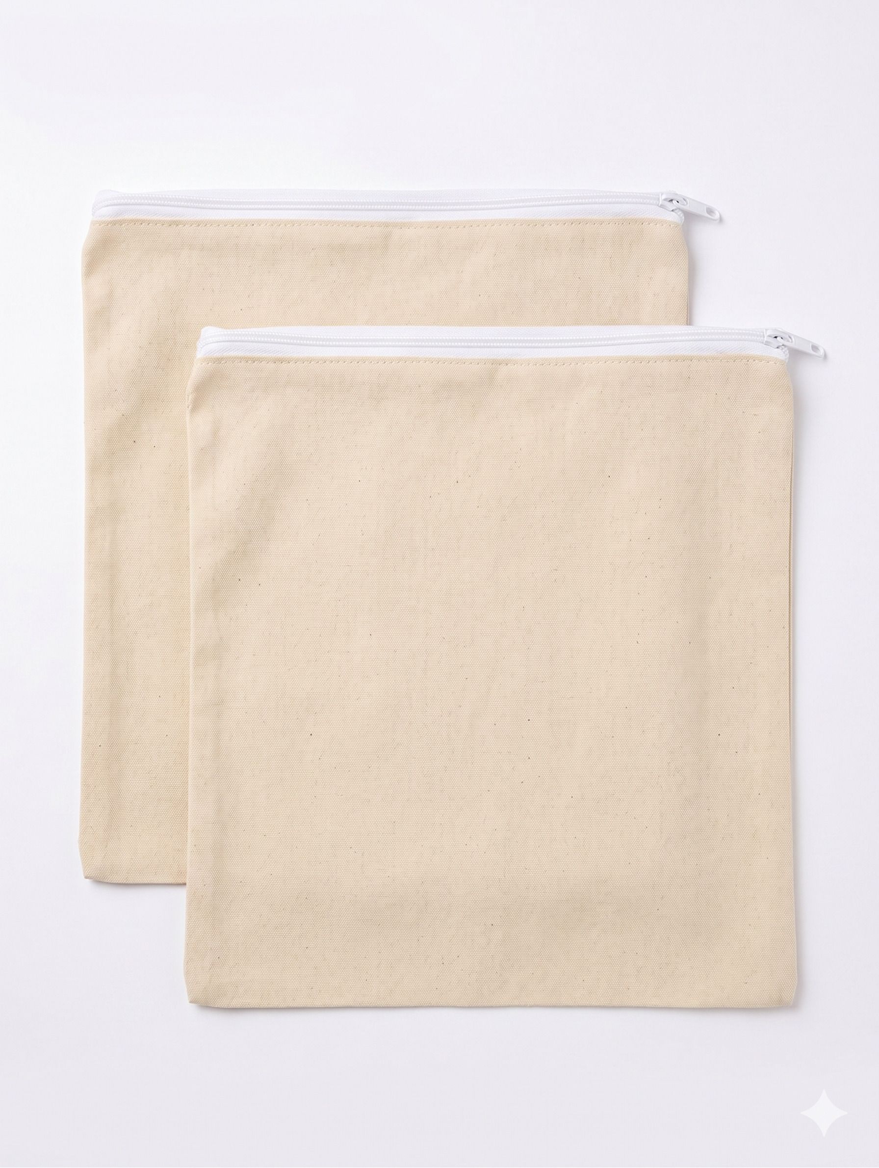 vayrix 2 Pcs | Cotton Fridge Produce Storage Bag | Reusable Eco Zipper Vegetable Bag | Pack of 2 Grocery Bags-picture-26