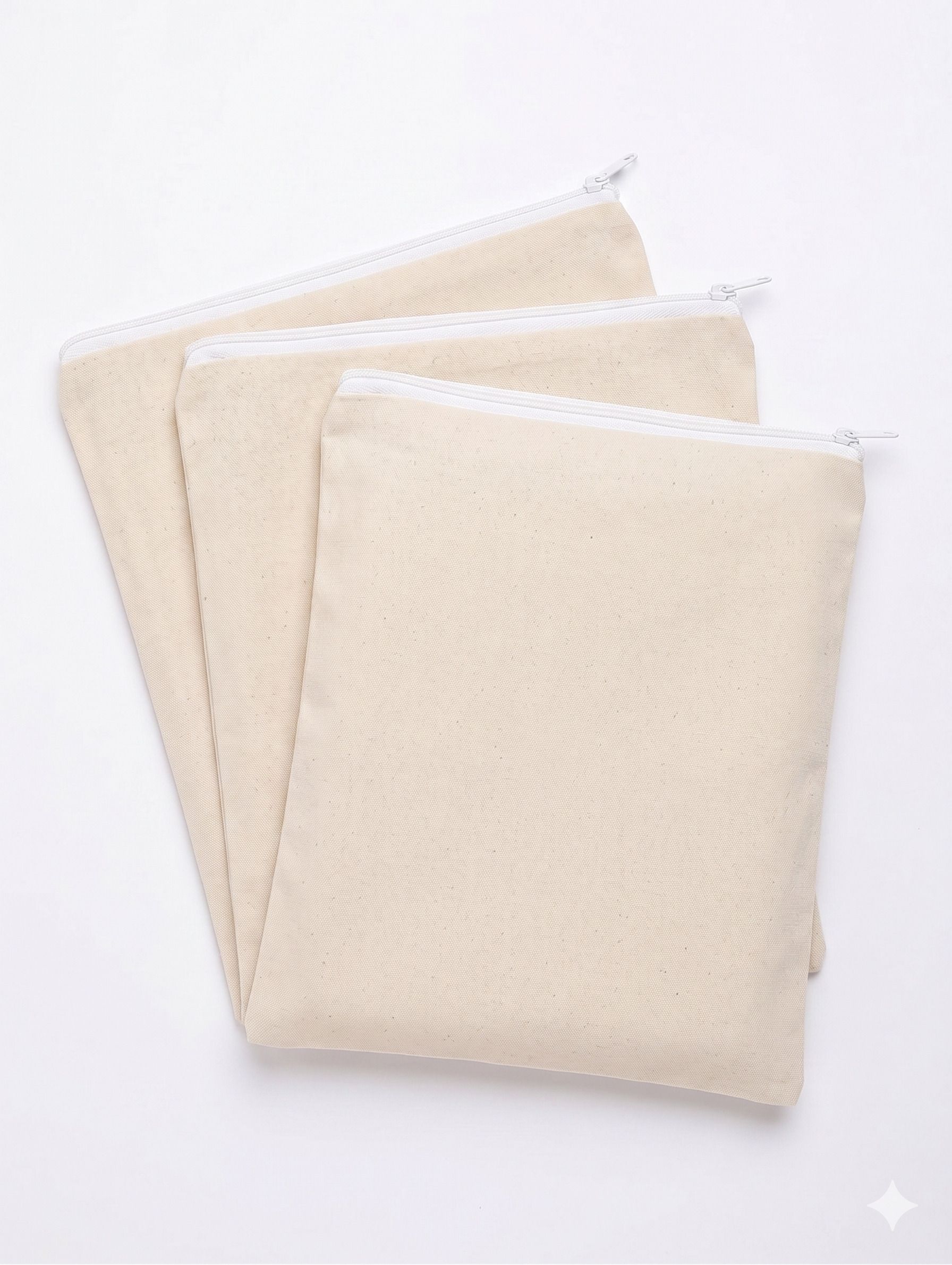 vayrix Pack of 3 | 100% Cotton Vegetable Bag | Zipper Bag | Washable | 12X12 Inches Pack of 3 Grocery Bags-picture-43