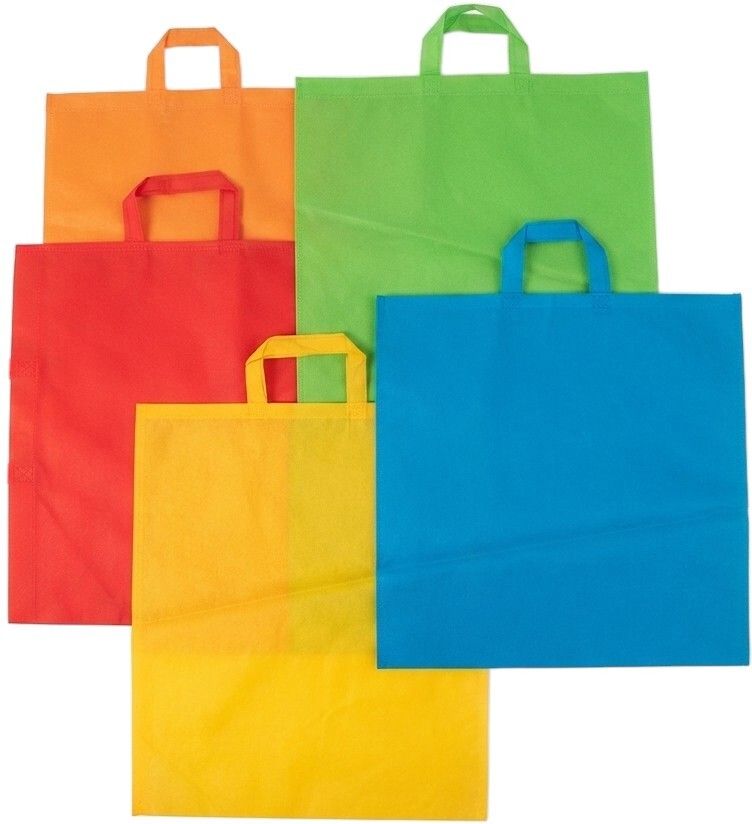 Premium Reusable Non Woven Carry Bags with Stitched Handles Pack of 5 Grocery Bags-image-40