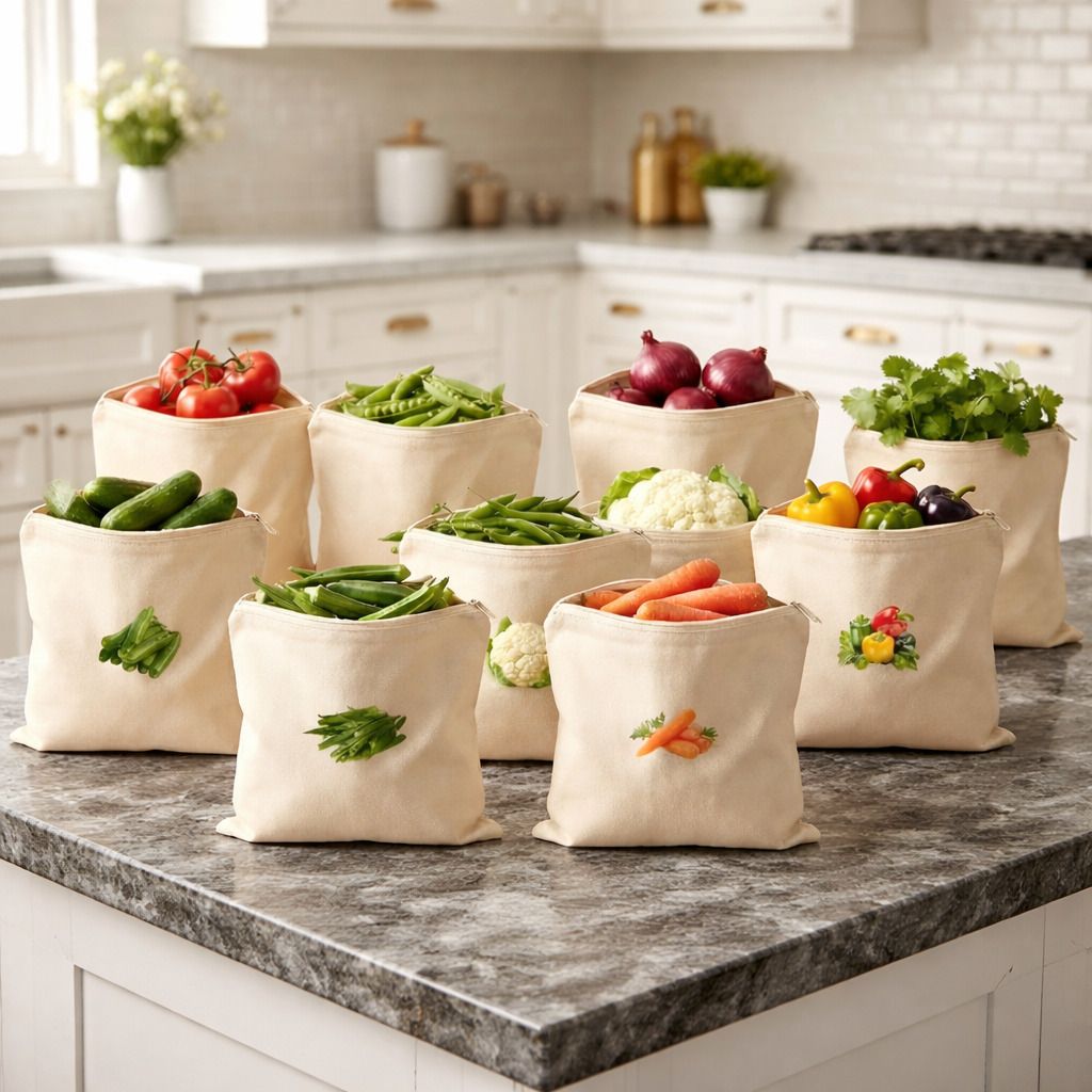 Truvex Vegetable Storage Bag Set Pack of 10 Grocery Bags-image-47