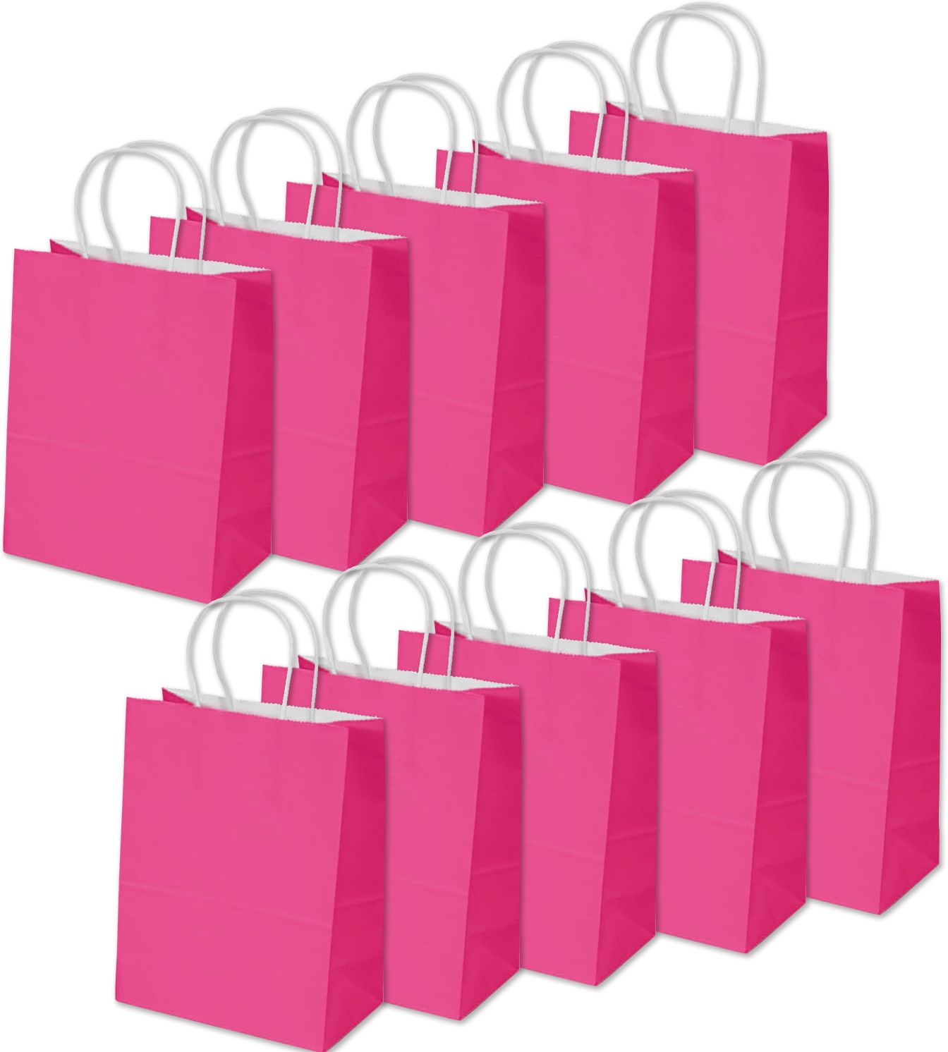 aakriti Kraft Paper Gift Bags With Handle For Birthdays, Weddings, Return Gift Paper Bag Pack of 10 Grocery Bags-picture-24