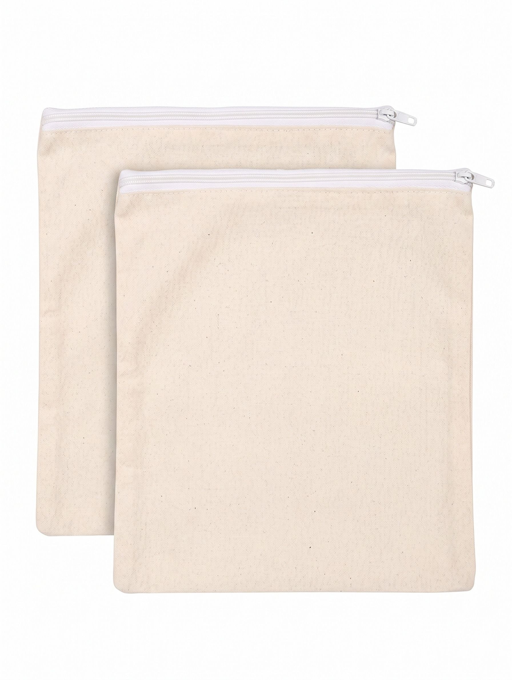 vayrix Compact Cotton Zipper Bag For Fridge Fresh Vegetables | Pack of 2 | Eco Pouch Pack of 2 Grocery Bags-picture-49