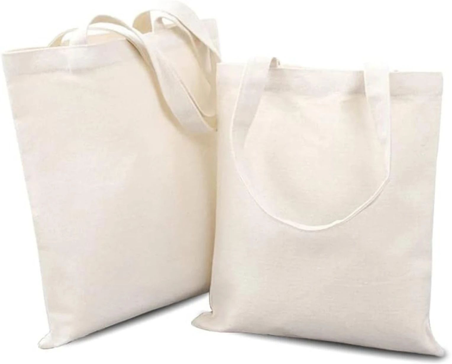 Tote Bag for Women, Reusable Multi-Purpose Cotton Bags Groceries Pack of 2 Grocery Bags-image-1