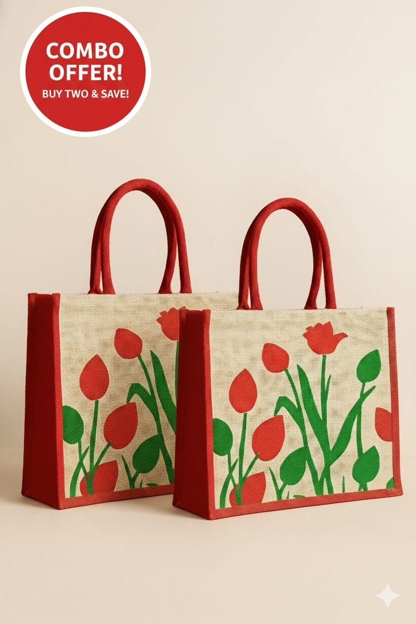 rhd Red flower bag Grocery Bag-picture-48