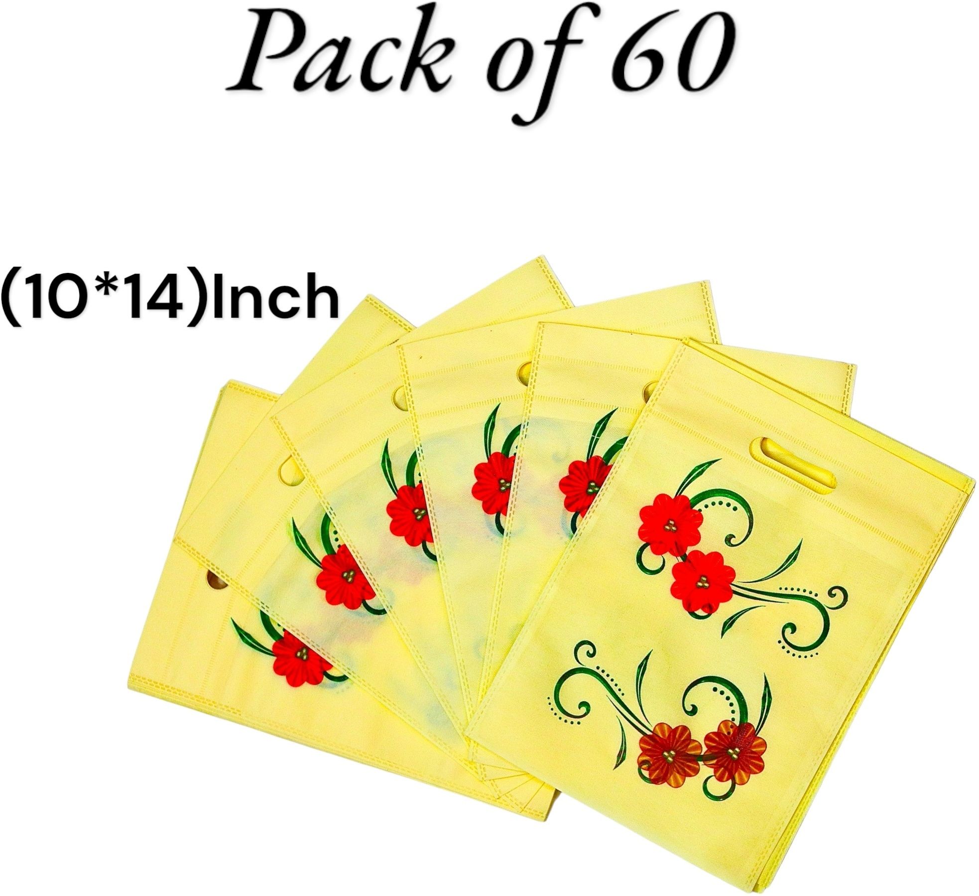 carry cloud Carry Bags 10*14Inch [60] ivory Flower pattern shopping&Gifts bags Pack of 60 Grocery Bags-picture-29