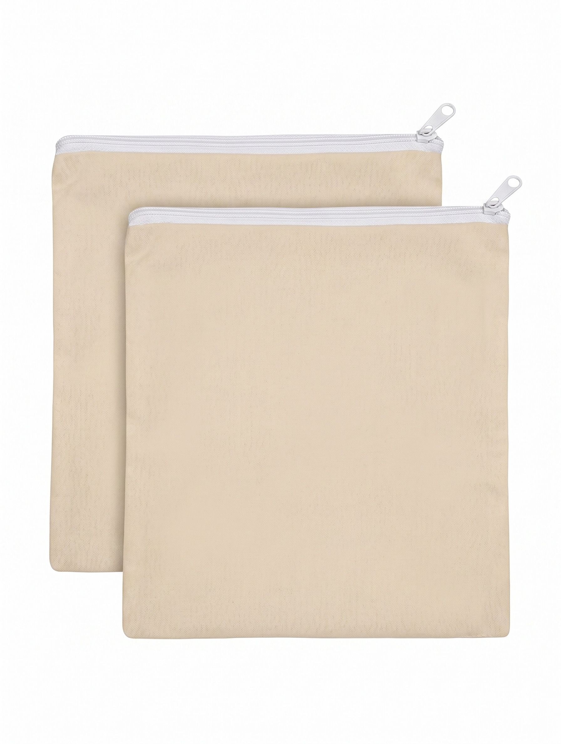 vayrix Pack of 2 | 100% Cotton Bag | Zipper Fridge Storage Bag | Washable | 12X12 Inch Pack of 2 Grocery Bags-picture-41
