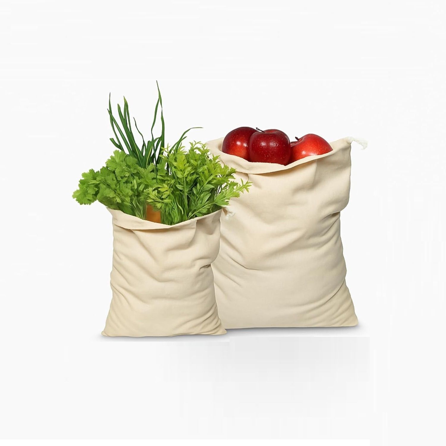 Vegetables & Fruits Fridge Storage Cotton Reusable Multipurpose 10*14 & 14*16 IN Pack of 4 Grocery Bags-image-12