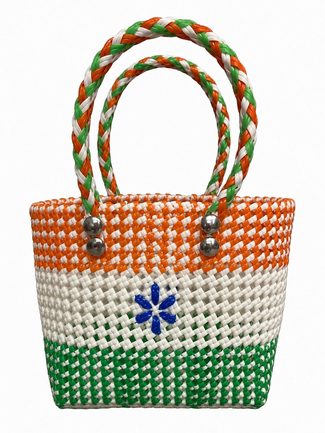 zarabasket Zara Basket Indian Flag Color Basket Grocery Bag-picture-12
