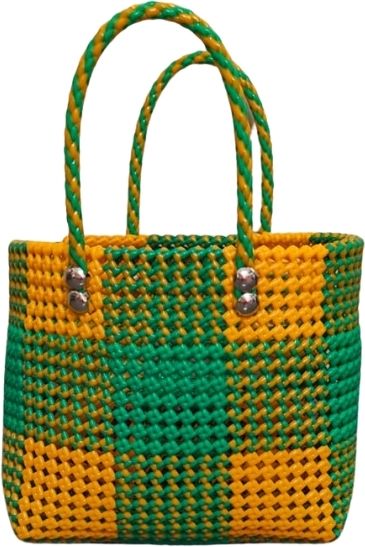 zarabasket Mango Green handwoven plastic wire basket, For Daily use Grocery Bag-picture-22