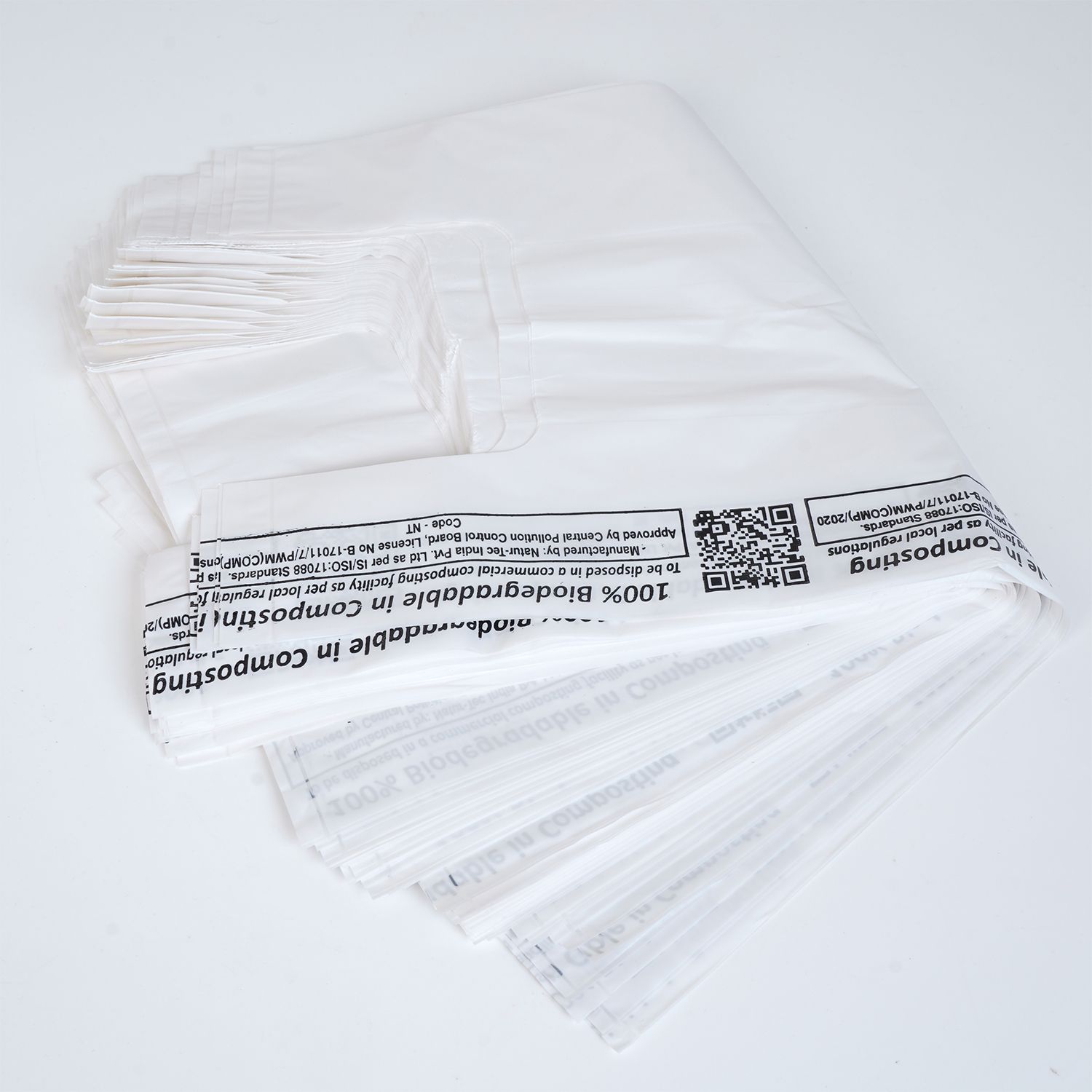 100% Compostable Carry bags Pack of 50 Grocery Bags