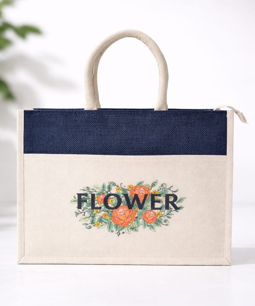 Flower print bag Grocery Bag-image-38