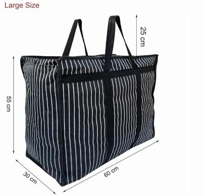 Black Line Carry Bag Grocery Bag-image-25