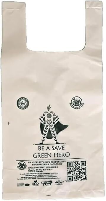 Compostable Grocery Carry Bags Pack of 100 Grocery Bags-image-43