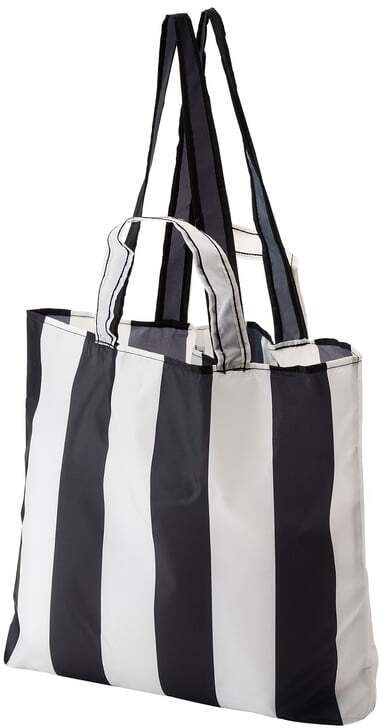 ikea SKYNKE Carrier bag, stripe/black white, 45x36 cm Grocery Bag-picture-21