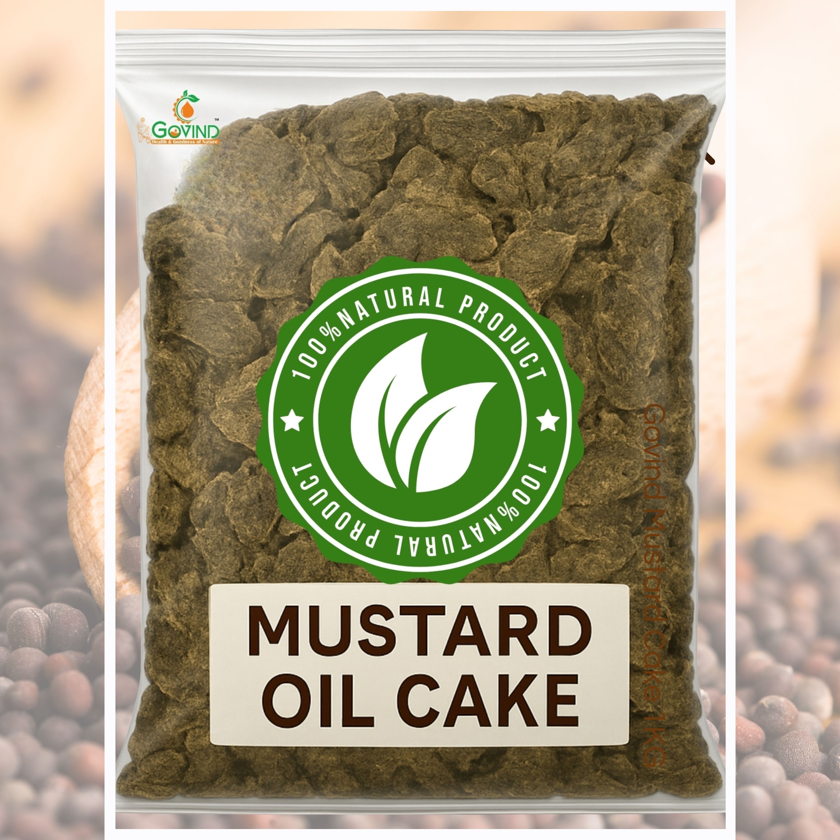Pure Mustard Cake for Plants (Sarso Ki Khali) - 1kg, Natural Fertilizer for Garden Grow Bag-image-47