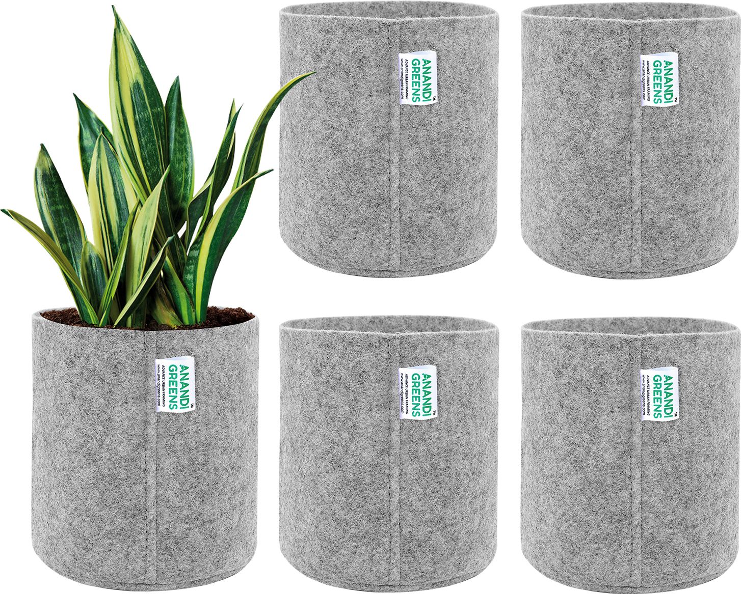 6x6 INCH Light Grey Color 350 GSM Geo Fabric Grow Bag-image-16