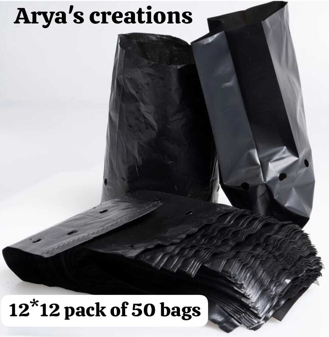 12x12 nursery bags pack of 50 plastic poly grow bag
