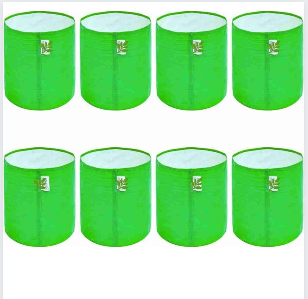 18x18 INCH 260 GSM HDPE Green color PlanT GROW BAG PACK OF 8 Grow Bag-image-36