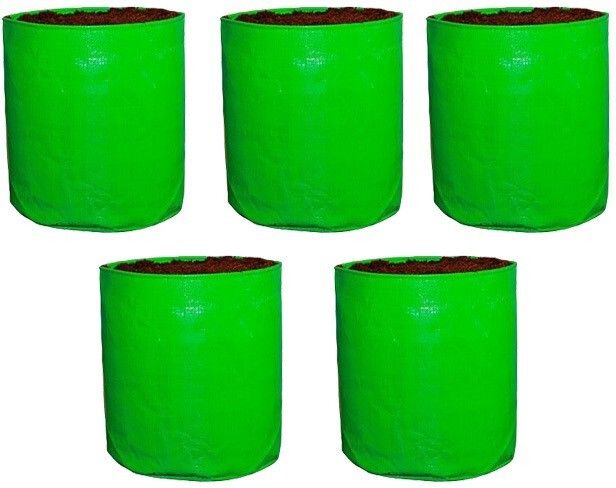 HDPE Terrace/Kitchen Gardening Round Shape Grow Bags - 12Inch*12Inch Grow Bag (Pack of 5) Grow Bag-image-9