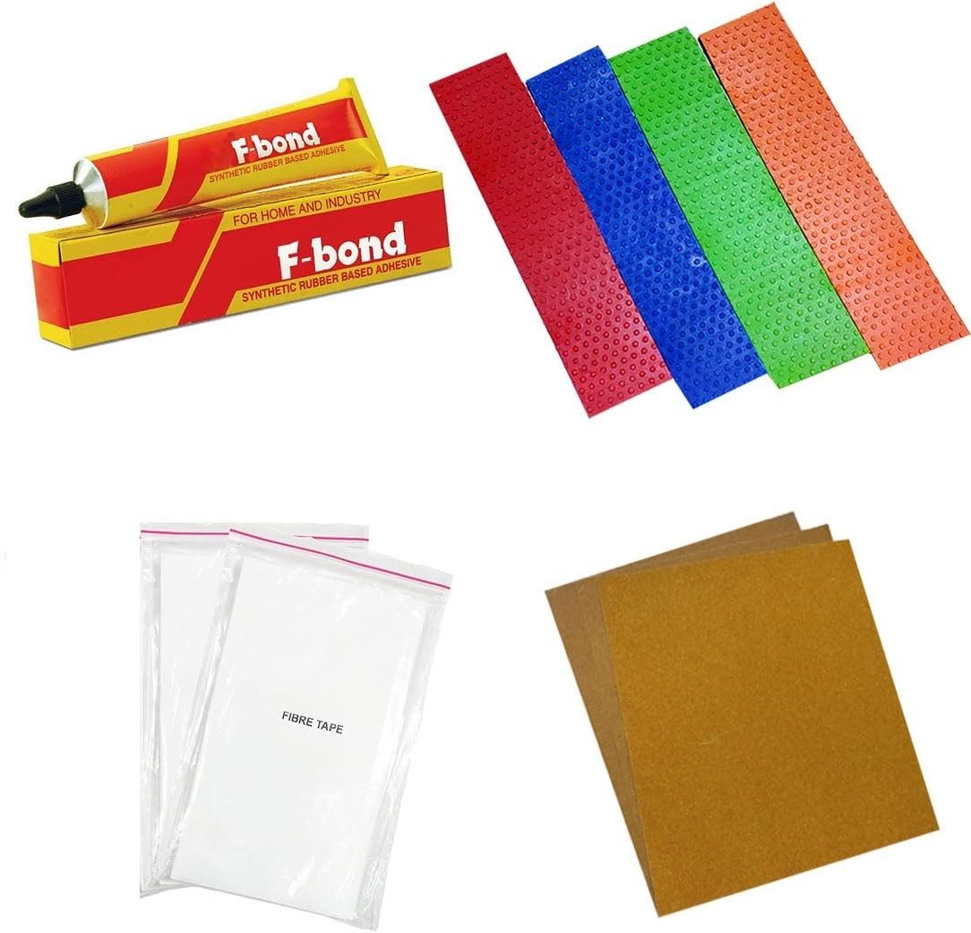 Cricket Bat 4 Toe Guard 1 Adhesive 2 Sandpaper & 2 Full Fiberglass Tape Sheet Cricket Guard Combo-image-10