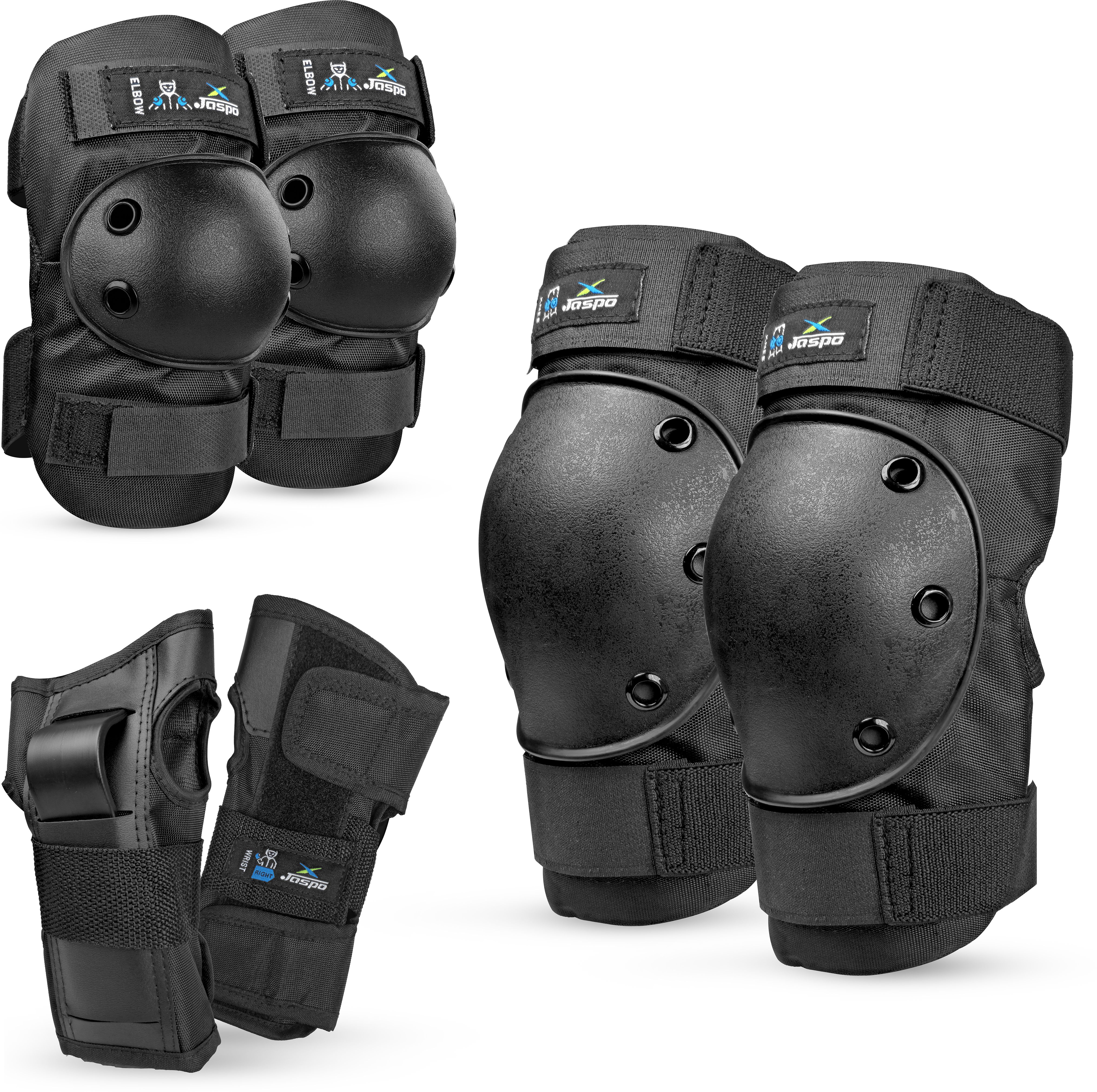 Impact Protective Gear Set|Knee, Elbow & Wrist Guards with PE Shell,8mm EVA Foam Skating Guard Combo-image-25