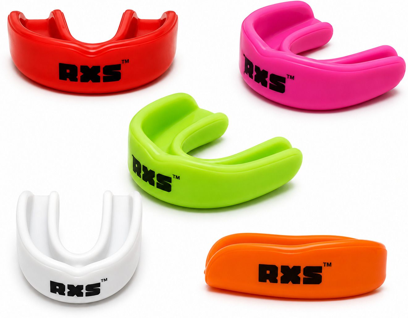 rxs Mouth Guard Hard Silicone PACK of 5 MIX COLOUR Teeth Guard Gumshield For Sports Mouth Guard-picture-47